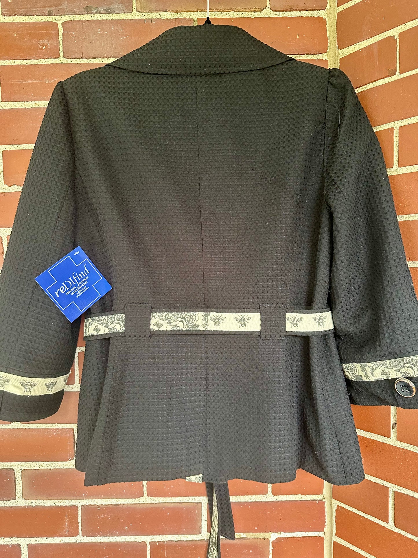 3/4 Sleeve Black Women's Jacket