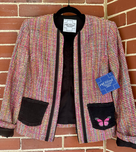 Colorful Zip Up Blazer