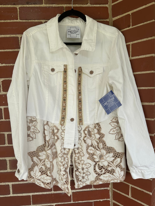 Creme and white jacket